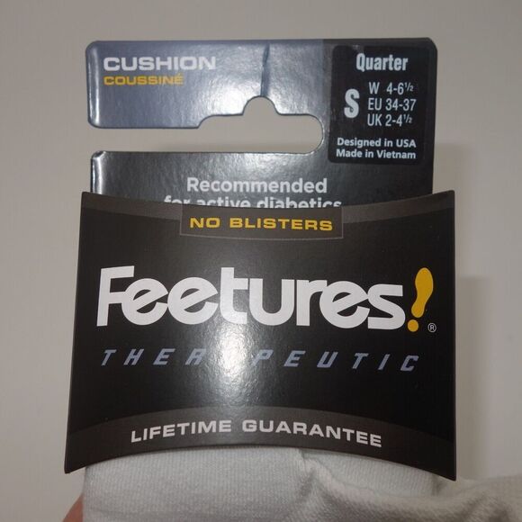 NEW Feetures Therapeutic Cushion Quarter Compression Socks Women's Small - Picture 3 of 8